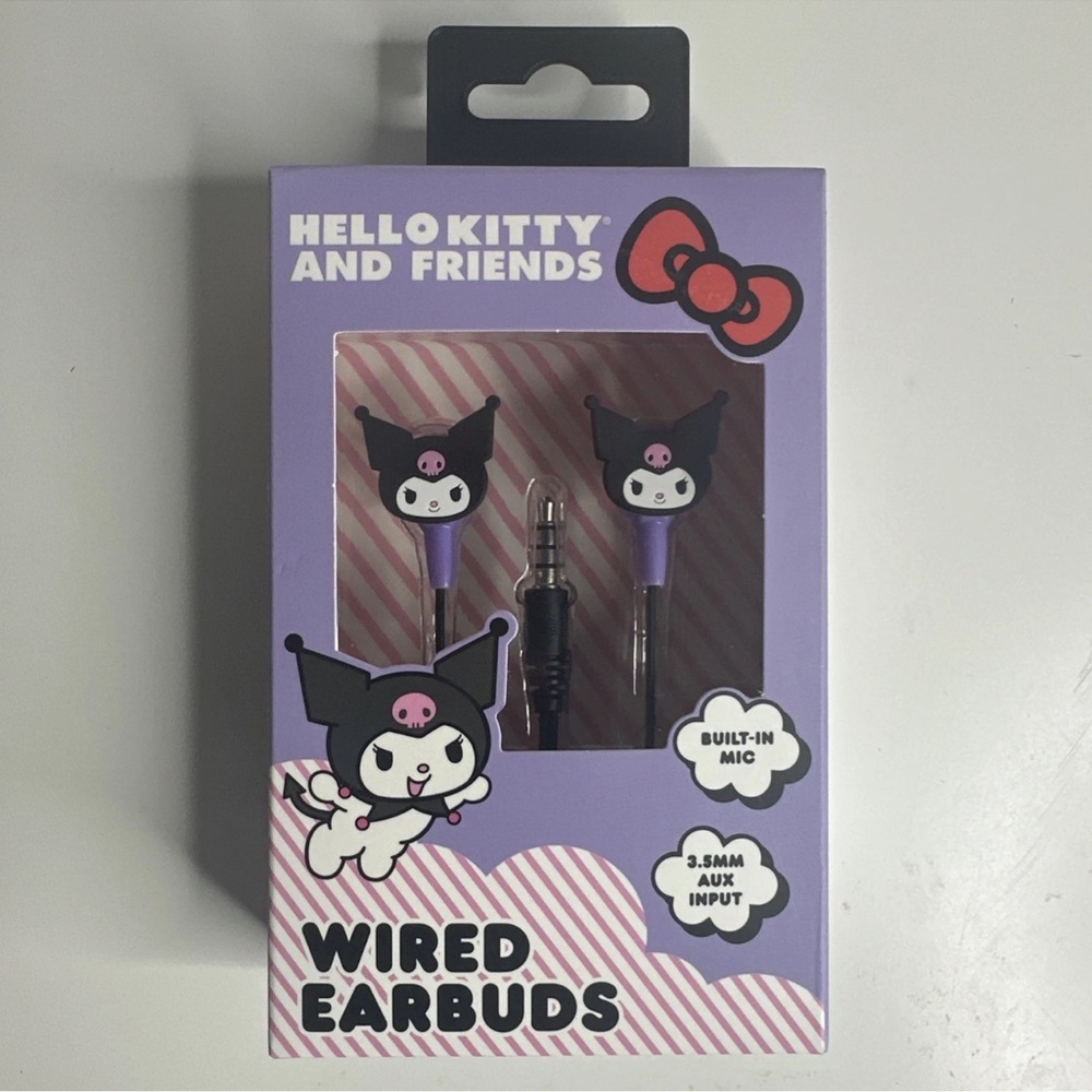 Hello Kitty and Friends Purple Wired Earbuds